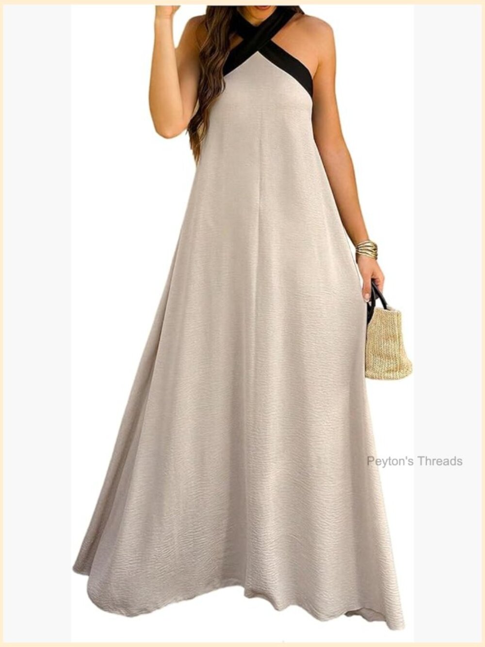 Women's Criss Cross Sleeveless Flowy Maxi Dress Beach Vacation - Picture 1 of 5